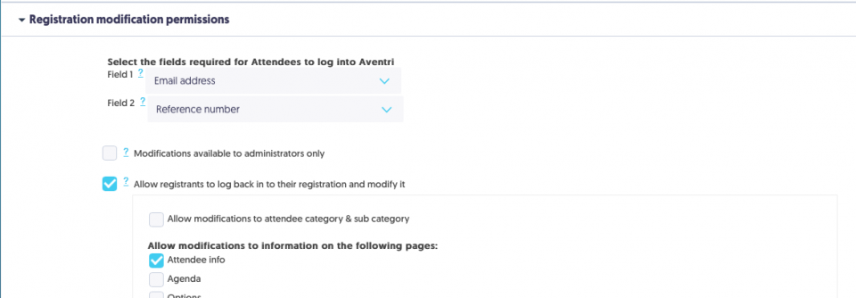 Modifications & Cancellation permissions