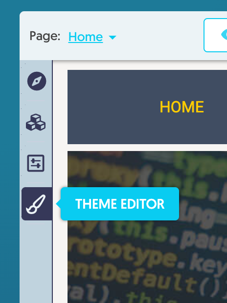 Theme Editor nav button